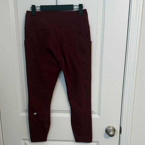 Fabletics PureLuxe Burgundy Leggings - 23” inseam - Picture 3 of 3